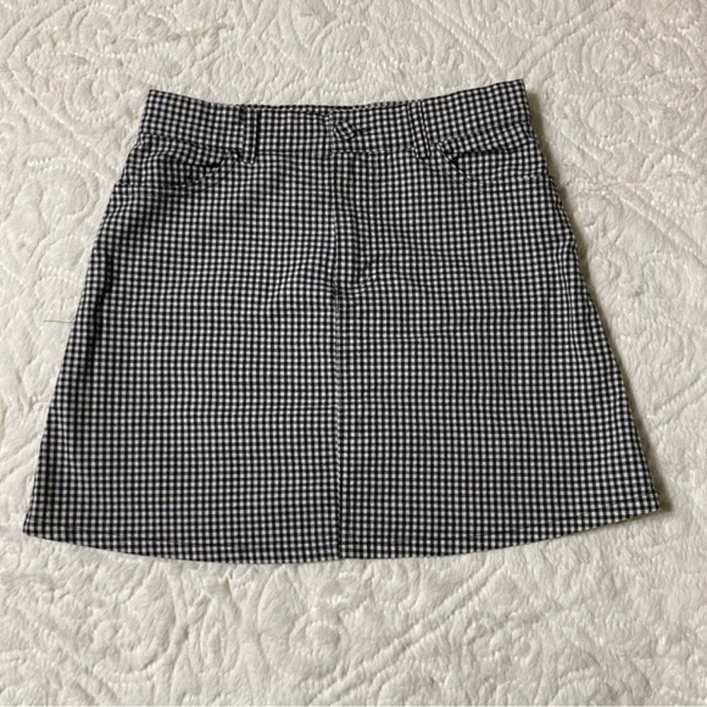 BRANDY Melville John Galt Gingham Check Mini Skirt - Picture 2 of 4